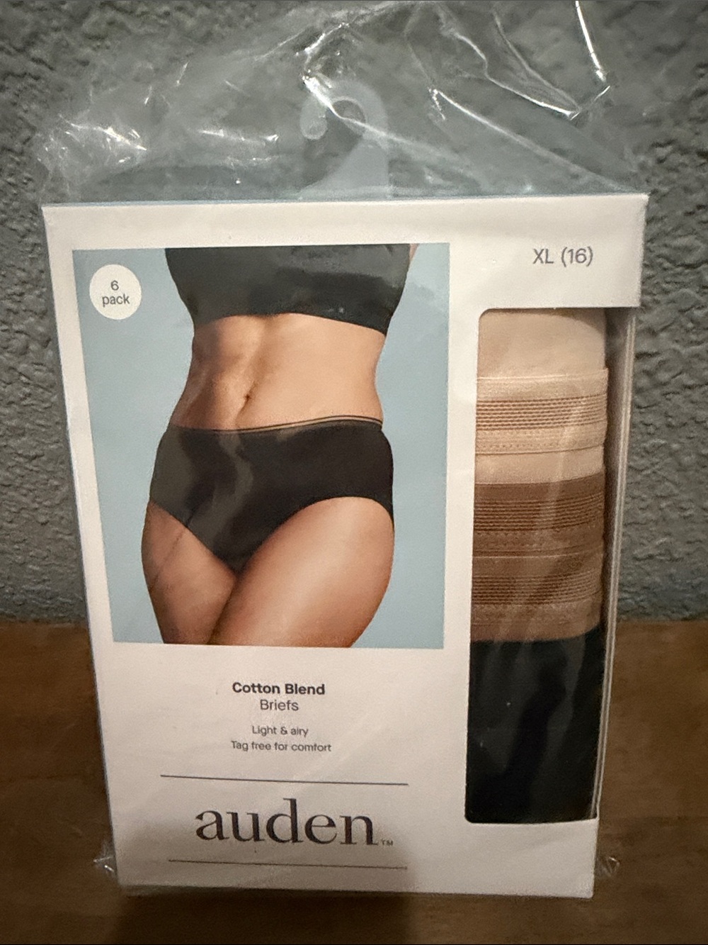Auden Cotton Blend Briefs Pack - Black & Nude Tones - XL